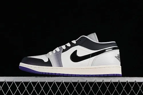 All categories Air Jordan Jordan series basketball shoes Air Jordan 1 Low Air Jordan 1 Low "Purple" AJ1 Joe 1 white black purple low-top cultural casual sneakers HF5759-101